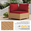 Ensemble de conversation 5 pièces en rotin beige avec décorations beiges pour l'extérieur-313129327