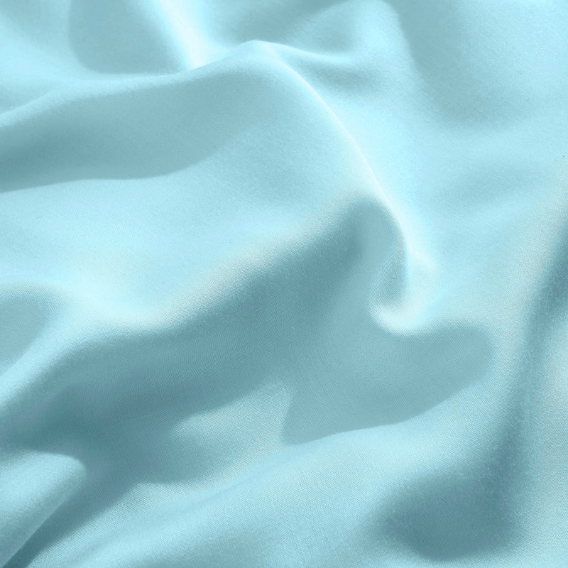 Superior 300 Thread Count Rayon from Bamboo Modern & Contemporary 3 Piece Duvet Cover Set, Light Blue, King/California King