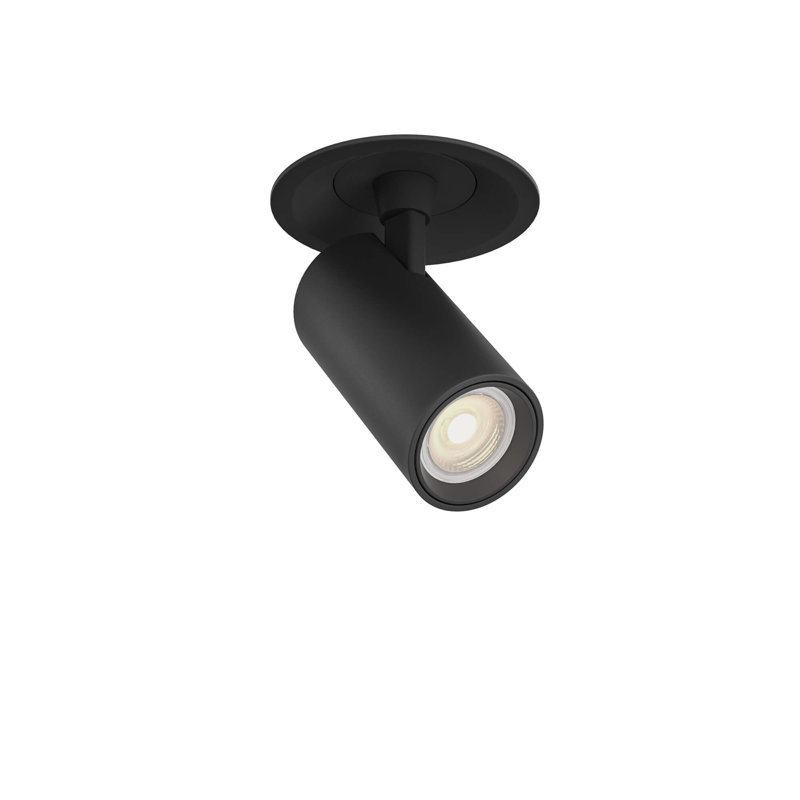 Aperture 3 Inch Multi-wattage Adjustable Recessed Led Spot Light, Black