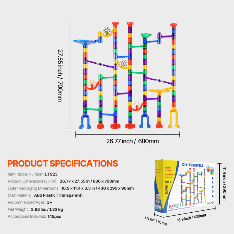 Marble Run Set 145 PCS Building