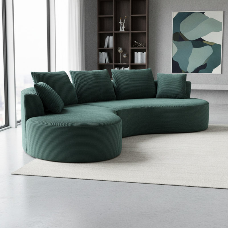 Upholstered 72.45 " Fabric Sofa & Chaise