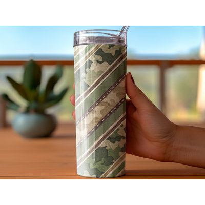 Choose Handmade Tumblers 591ml Vacuum Insulated Stainless Steel (18/8) Travel Tumbler with Straw