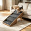 Repose-pieds pliable avec repose-pieds pour chien 2 en 1, escalier rembourré en cuir pour canapé-lit haut, repose-pieds convertible pour petits animaux de compagnie de taille moyenne