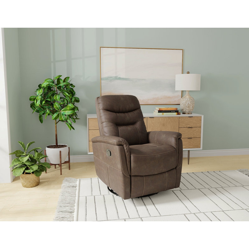 Fauteuil inclinable brun pivotant, Brun