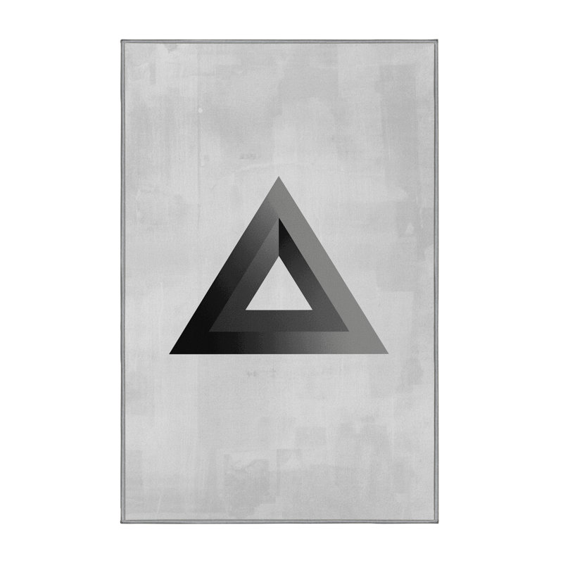 Soft Plush Cropsey Minimalist Area Rug in Gray – Gray Binding, 7x10