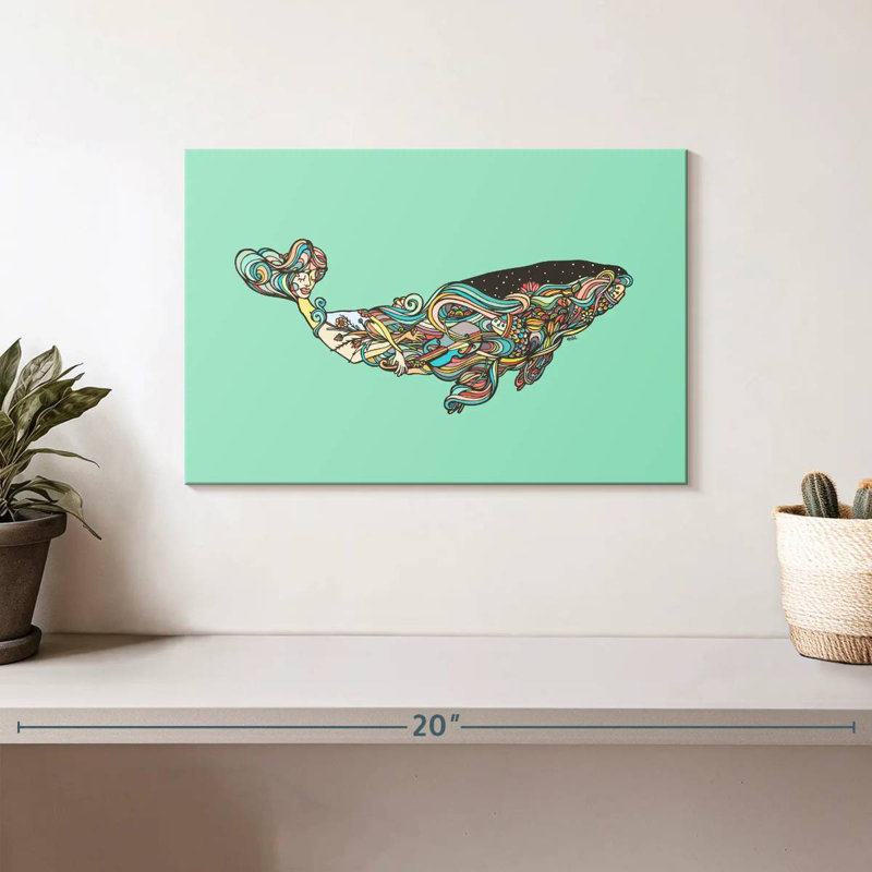 Brampt Vibrant Whale, 8" H x 12" W