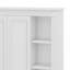 Armoire de rangement murale pour salle de bain, avec 1 tablette réglable et 6 tablettes ouvertes