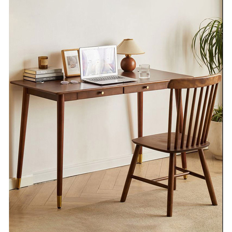 Bureau en bois massif clair et luxueux, H 29,53 po x l 39,37 po x P 23,62 po