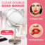 Miroir de maquillage grossissant 10X, miroir de table de 8 pouces avec grossissement 1X / 10X double face