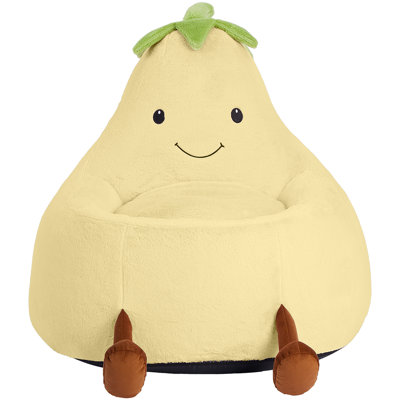 Cartoon Eggplant Bean Bag Chair, Kids Room Eggplant Sofa With Washable Sofa Cover Or Reading, Lounging And Watching TV by Ebern Designs