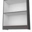 Bibliothèque spacieuse à 5 tablettes, gris mat et blanc - Bibliothèque de rangement élégante pour les articles ménagers-123282117