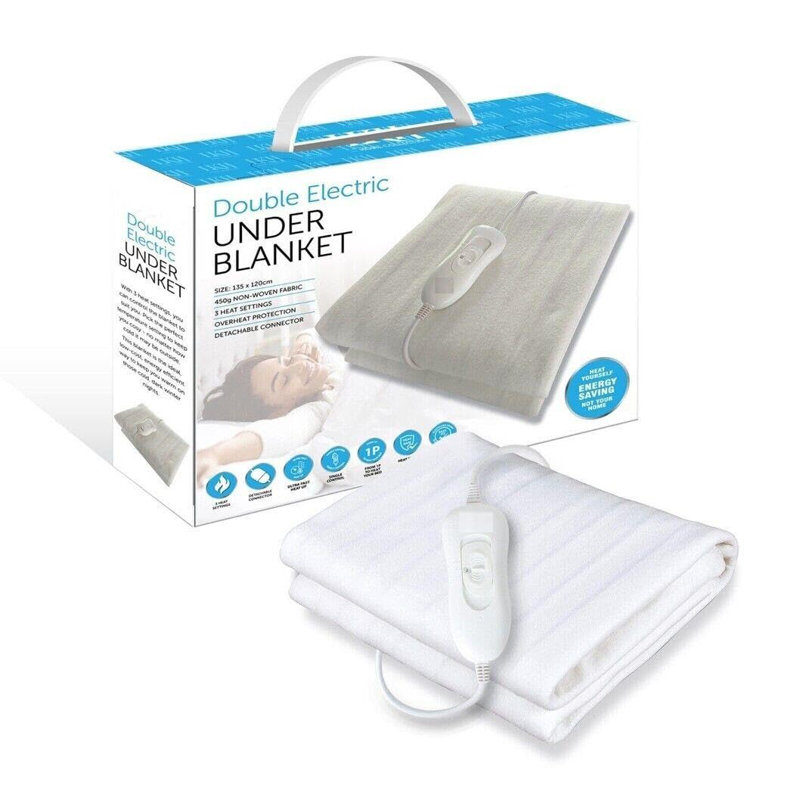 MantraRaj Fast Heating Electric Throw Heated Under Blanket 135cm x 120cm (Double)