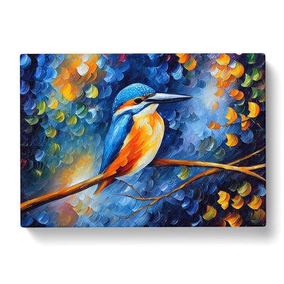 Kingfisher Bird Vol.3 Abstract - Wrapped Canvas