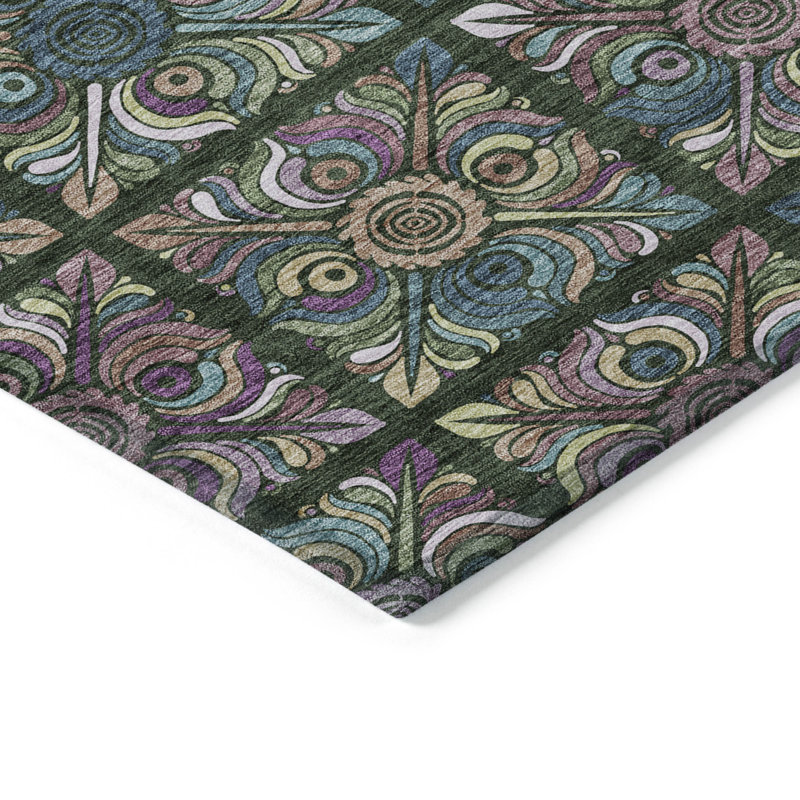  Tapis d'intérieur / extérieur lavables à la machine Malék, Rectangle 2 pi 6 po x 3 pi 10 po