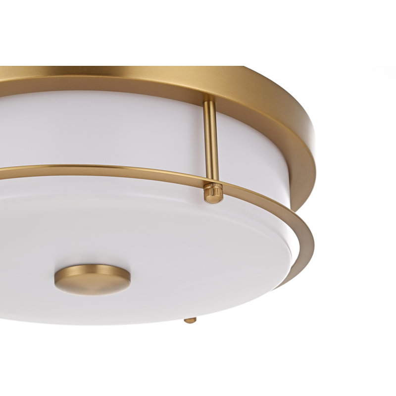 Ashok 12 inch LED Flush Mount , Satin Gold