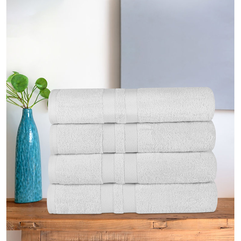 Ensemble de serviettes de bain 100% coton Winthrop , Argent