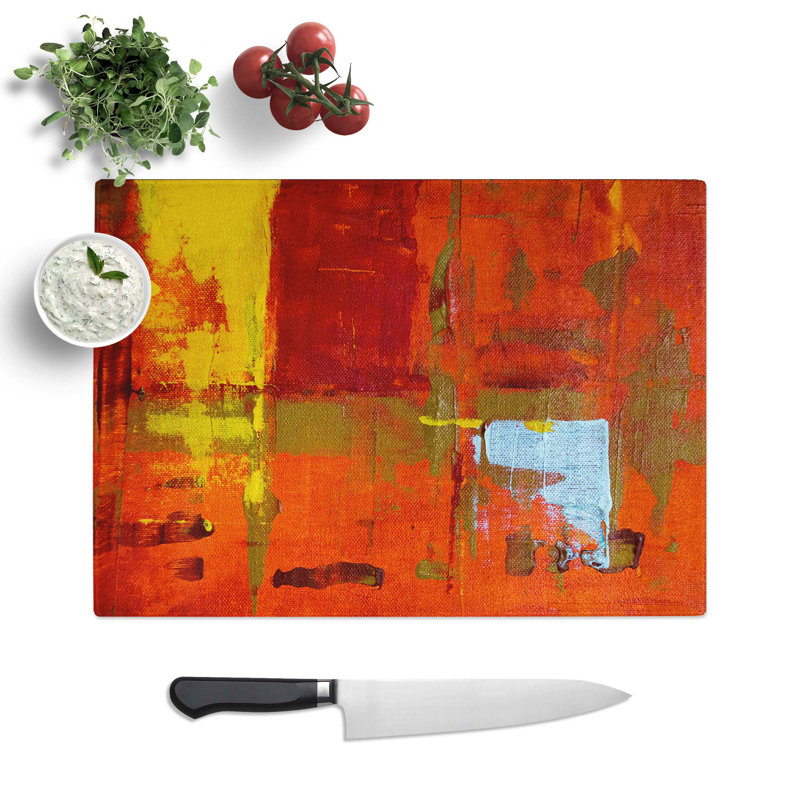 Tempered Glass Art Painting Vol.447 Chopping Board, 39 cm W x 28.5 cm L