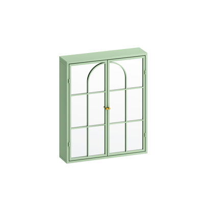 Wall Cabinet With Mirror & Shelves - Elevate Your Living Room, Bathroom, Dining Room Retro Fashionable And Storage Ideal For Space Optimization