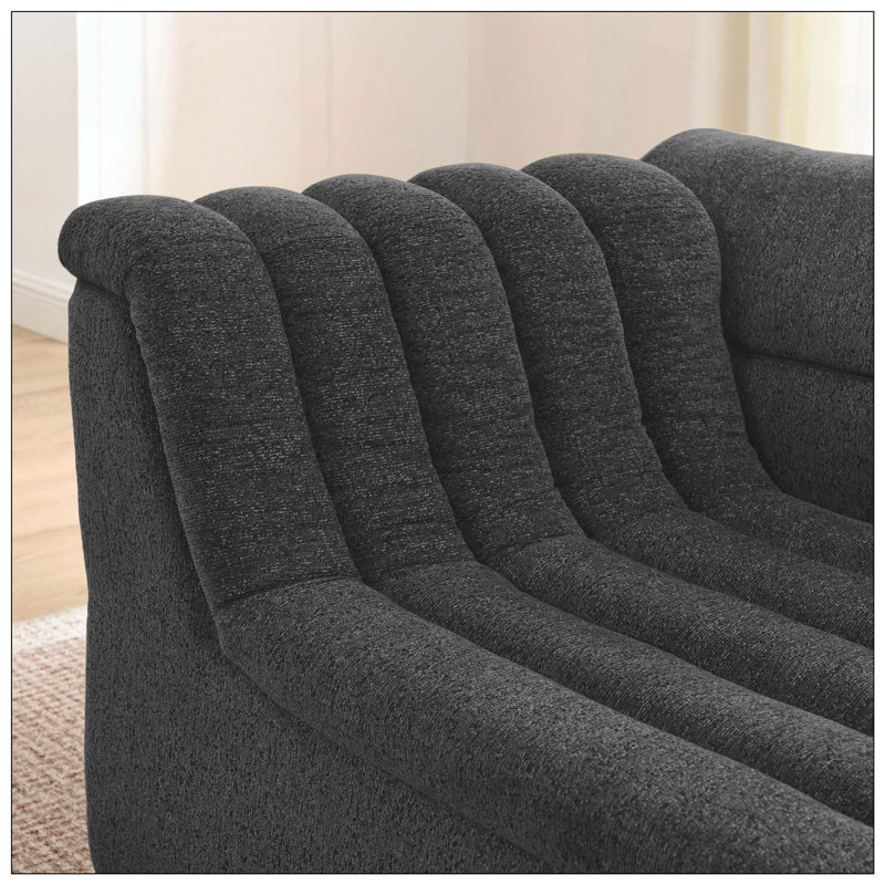Modular Sofa Ottoman Seating Storage Companion, Black