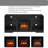 58" TV Stand with Electric Fireplace Black Entertainment Center with Power Outlets & Glass Shelves for Living Room-128941112