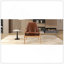 Fauteuil en cuir PU de style Mid-Century moderne avec structure en bois massif pour le salon