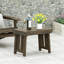 Table d'appoint pliable en bois gris avec lattes Fascination, table l 21,82 po x P 13,81 po, charisme