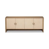 Kiran Media Console-Beige Painted Linen