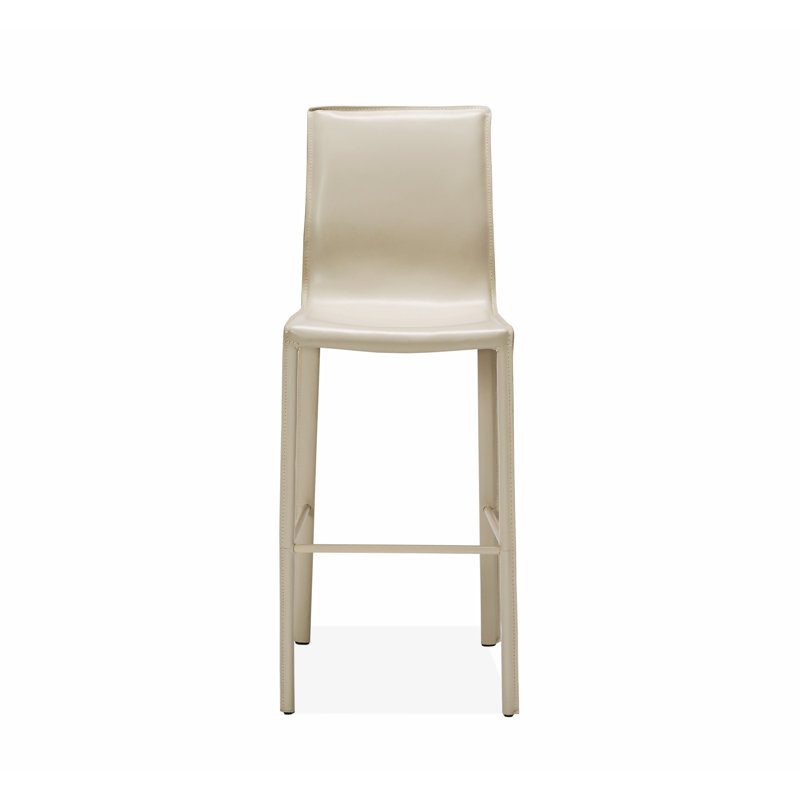 Jada Upholstered Stool with Metal Frame, Sand, Counter Stool (26" Seat Height)