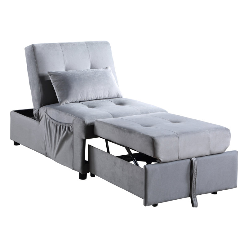 Banc de rangement avec lit escamotable Modern, Gris