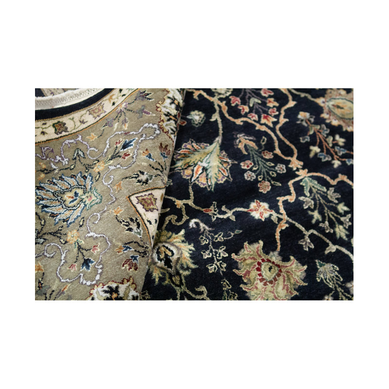 Hand Woven Silk and Wool Oriental Area Rug