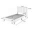 Upholstered Channel Tufted Twin Platform Bed with Adjustable Headboard, Cool Gray Linen Blend