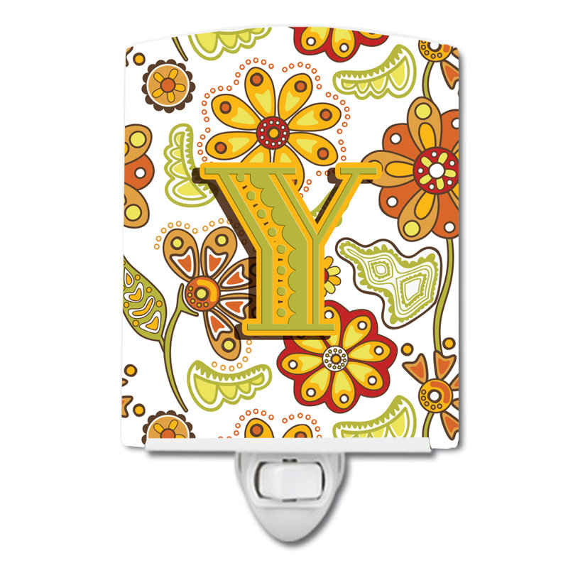 Floral Ceramic Night Light, Y