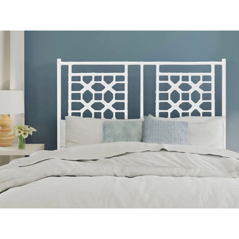 Tête de lit en rotin, Double/Grand, Blanc