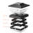 Matte Black Solar Powered Integrated LED Fence Post Cap Light with Base Adapter Included Pack