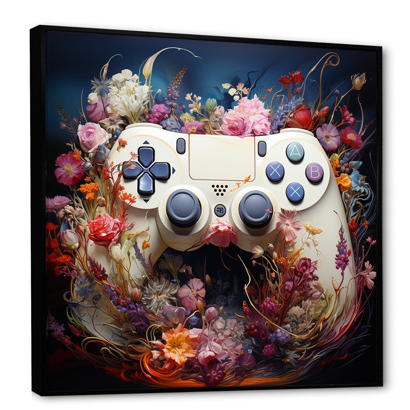 Bloom - Jeux vidéo - Art mural, Noir, H 30 po x l 30 po