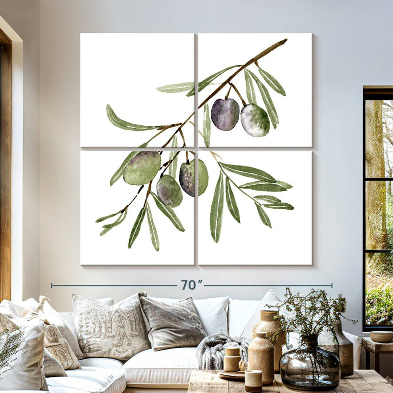 Harnek Fresh Olive Branch I, 57'' H x 57'' W