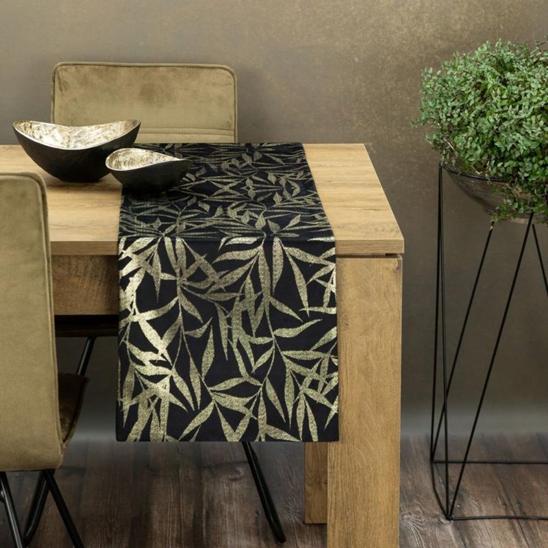 Blink Tablecloth 15 35X140 Cm Beige, Black, 35cm W x 220cm L