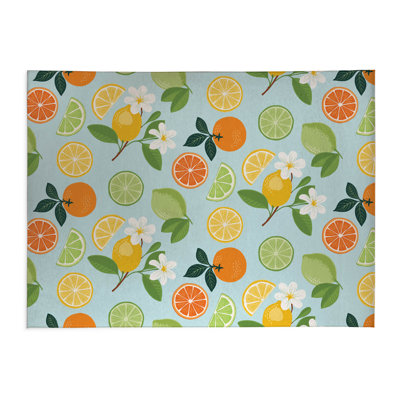 Sunny Citrus Thin Lightweight Kitchen Mat