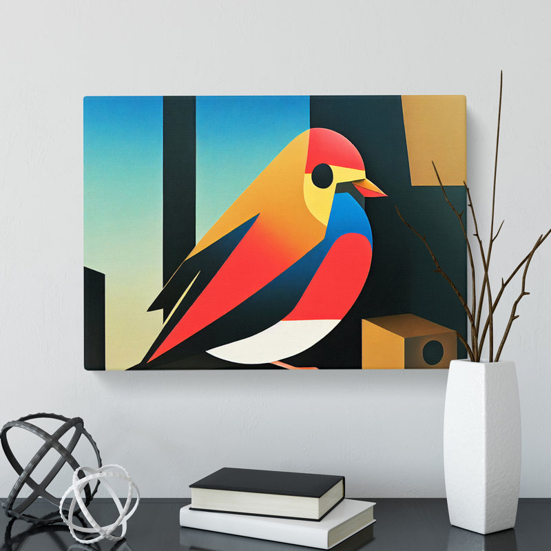 Robin Bird Abstract Vol.5 - Wrapped Canvas, 40cm H x 60cm W x 3cm D