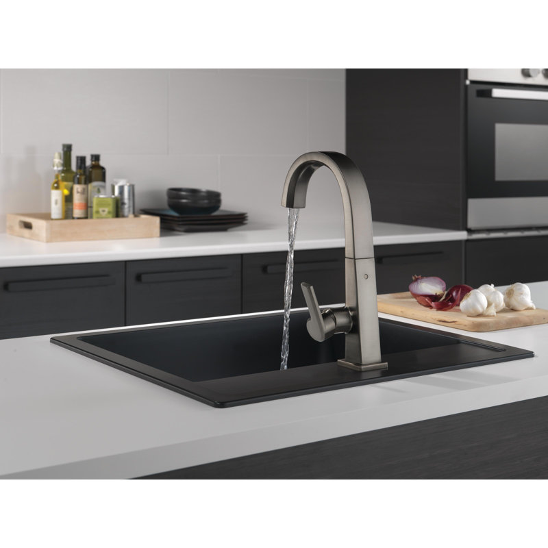 Pivotal Bar Faucet, Black Stainless
