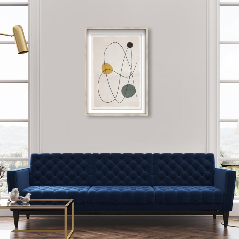 Oliver Gal Following Traces Abstract - Luxury Shadowbox Framed Wall Art, 47" H x 32" W, Cream