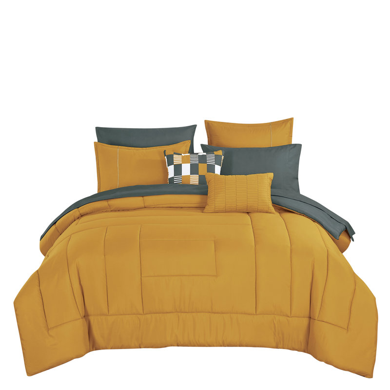Ensemble complet de lit dans un sac 9 pièces Sinmore Luxury, Très grand édredon et 8 pièces supplémentaires