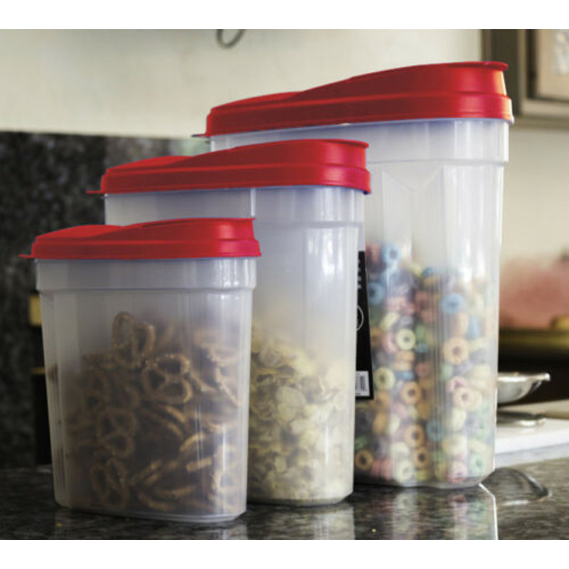 Distributeur de céréales en plastique Canister, Rouge