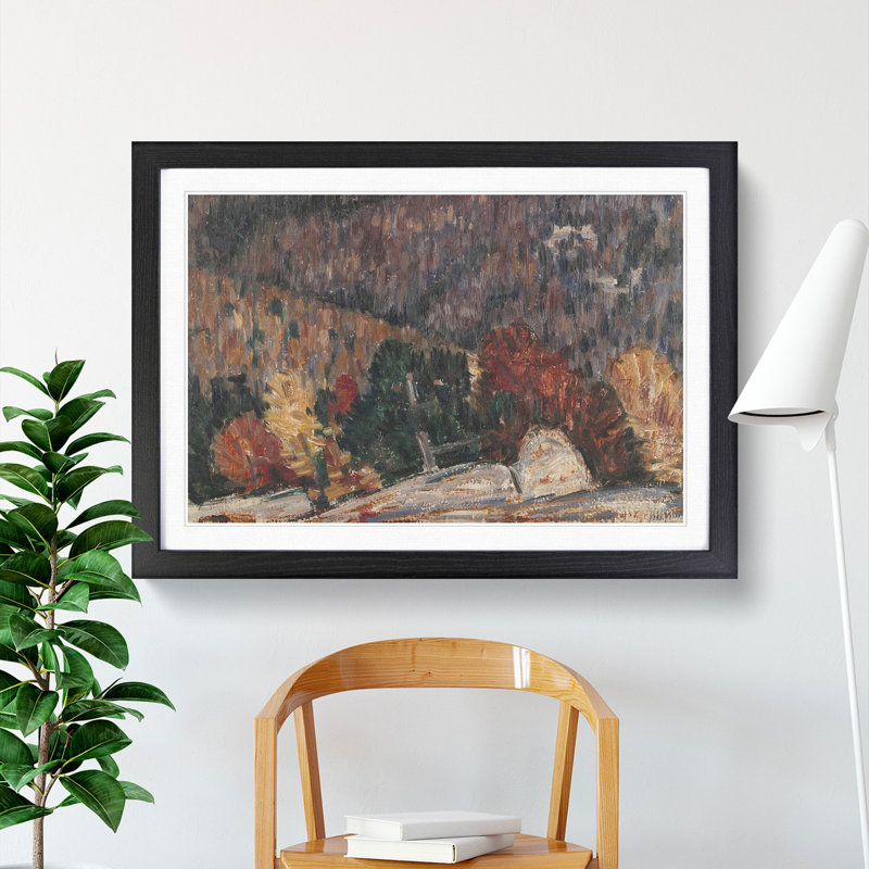 Landscape No.25 by Marsden Hartley - Picture Frame Painting, 48cm H x 65cm W x 2cm D, Black Framed