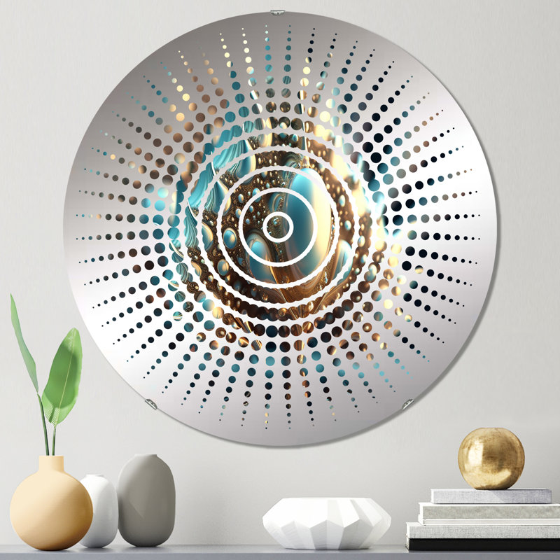 Genci - Miroir mural Sun Circles, 23,6 po x 23,6 po