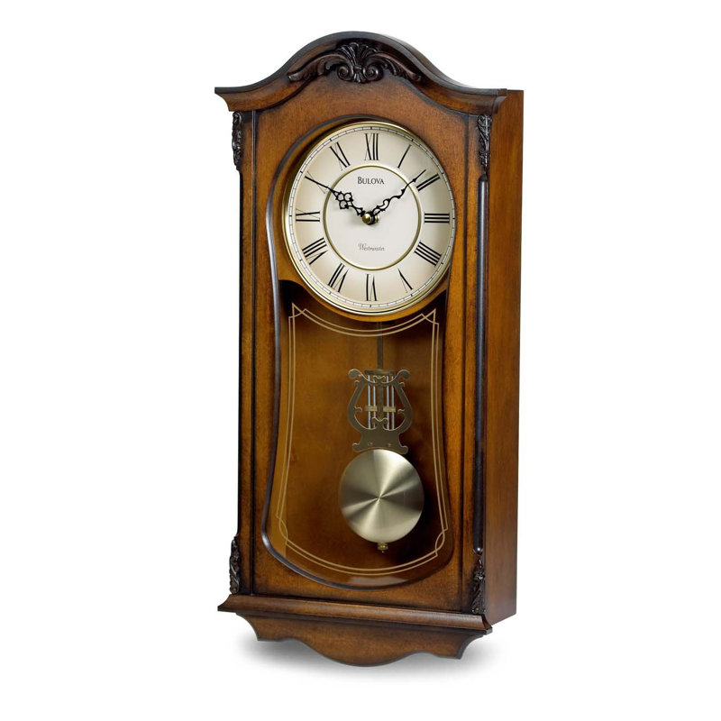 Cranbrook Traditional Pendulum Wall Clock with Triple-Chime Movement, C3542