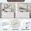 Commode moderne avec 9 tiroirs et poignées dorées