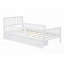 Lit plateforme simple en bois avec garde-corps et amp; 2 tiroirs de rangement - aucun sommier nécessaire, fabrication en pin massif-1271776237-1271776239