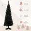 Slim Xmas Tree With Plastic Stand,5' Artificial Pencil Christmas Tree With Easy Setup-121122694-121122695