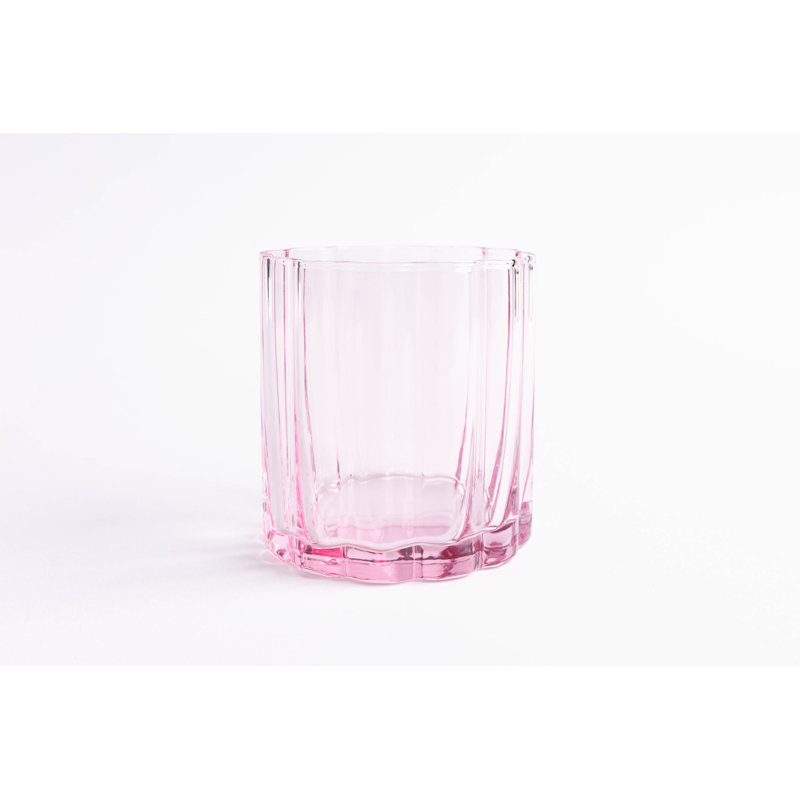 Ensemble de verres Ivy Bronx Junis 4 - Scalloped Blush Pink, 8